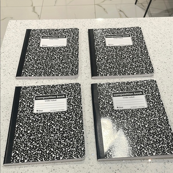 Black and White Composition Notebooks - set of 4 - Picture 1 of 3